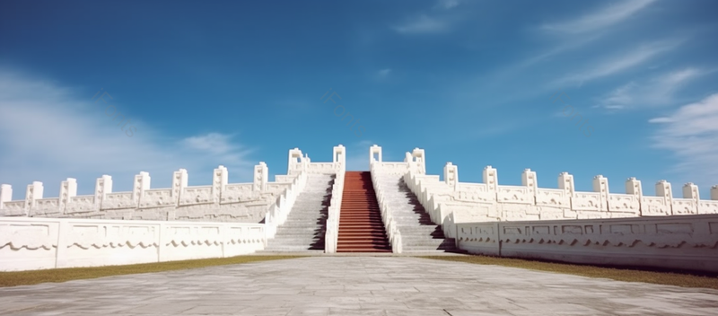 北京天坛圜丘坛长台阶楼梯建筑背景,高清,摄影图,摄影图片,图片大全,摄影图免费下载
